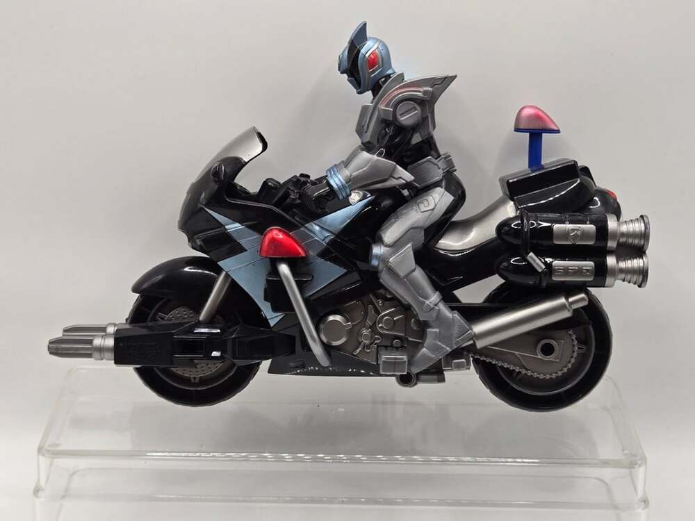 2005 Power Rangers SPD Shadow Ranger Patrol Cycle with Action Figure Bandai